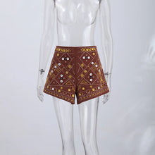Embroidery Wide Leg Women Shorts High Waist All Match Female Pants 2026 Fashion Vintage High Street Patchwork Lady Streetwears