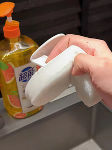 Brosse de nettoyage à manche flexible, éponge récurante pliable pour les zones difficiles d'accès de la cuisine et de la salle de bain, évier, carrelage, baignoire