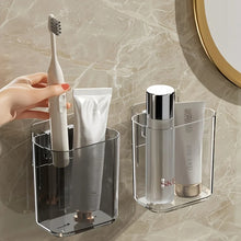 Porte-brosse à dents mural, organisateur de rangement de salle de bain adhésif sans perçage, organisateur et rangement pour cuisine et salle de bain