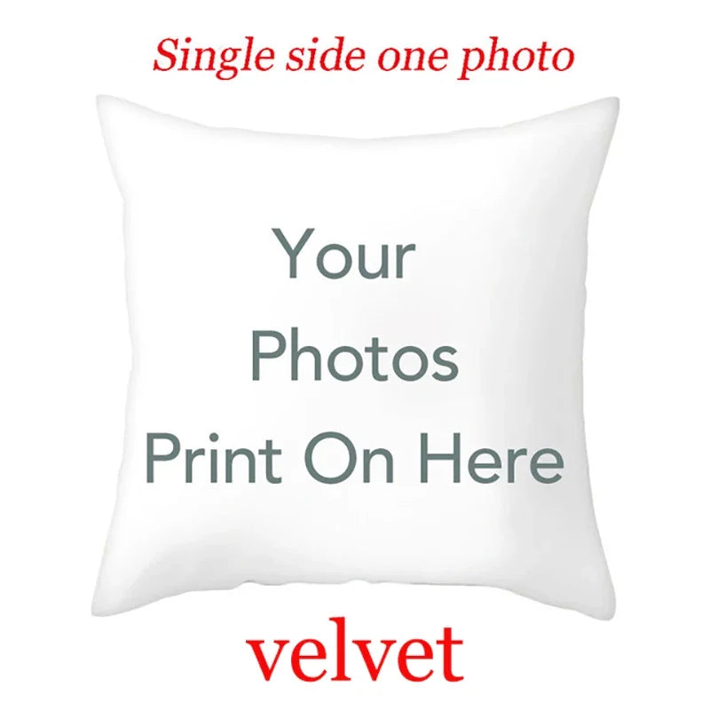 DIY Logo Custom Cushion Cover Baby Family Pets Pillow Case Luxury Brand Customized Throw Pillow Cover Linen Housse De Coussin