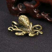Brass Retro Octopus Cuttlefish Creative Marine Organism Office Desktop Ornament Accessories Small Tea Pet  Souvenir Gifts