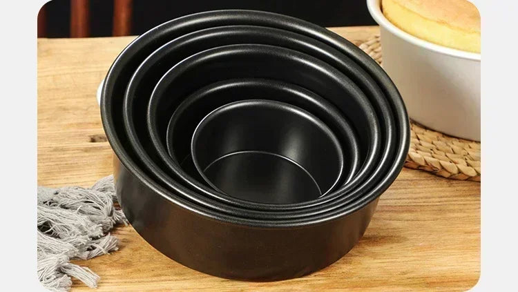 Aluminum Alloy Round Chiffon Cake Pan Solid Bottom Angel Food Oven Cake Bread Mold Baking Tool 6/8 Inch Bake Pan  Baking Sheet