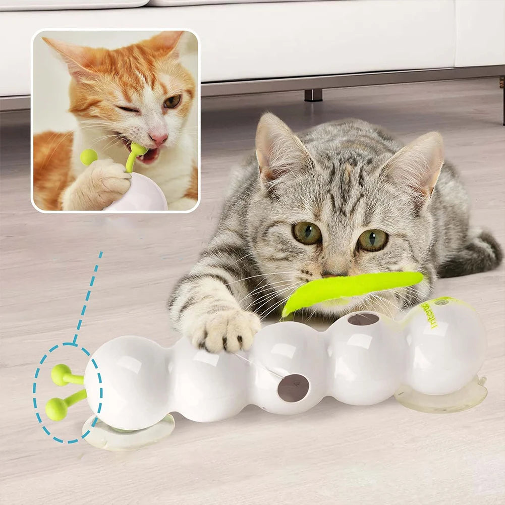 Intelligent Interactive Cat Stick Pro with Prey Tail Replaceable Automatic Swing Caterpillar Motion Activated Teasing Cat Toy