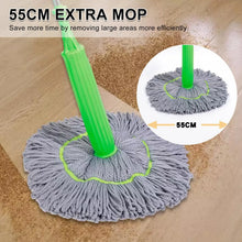 2 in 1 Dehydrated Floor Cleaning Mop 360 Rotatable Adjustable Cleaning Mop Microfiber Mop Wet and Dry for Bathroom/Offfice/Home