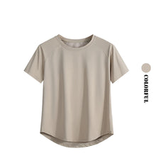 DRUR Yoga Tops Womens Breathable Quick Dry Short Sleeve Tee