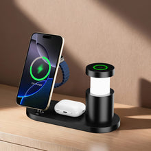 5-in-1 Multi-functional Wireless Charger Magnetic Qi2 25W Fast Charging Station With Night Light for iPhone 17 16  Watch Airpods
