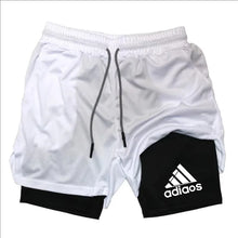 Men'S Compression Shorts Summer Gym Fitness Running Training Sports Shorts Two-In-One Mesh Breathable Quick-Drying Shorts