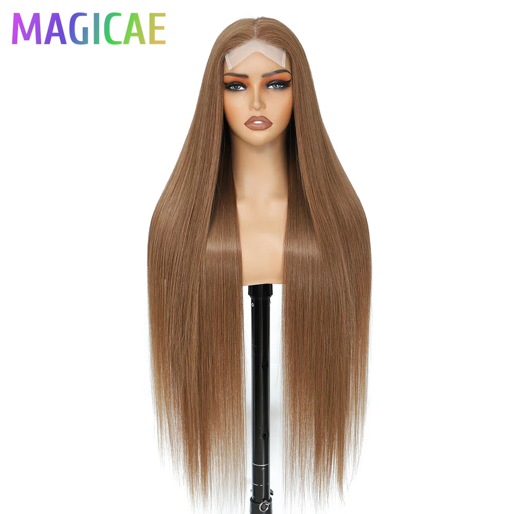 Magicae 36 Inch 4x4 Lace Front Wig Chestnut Brown Ombre