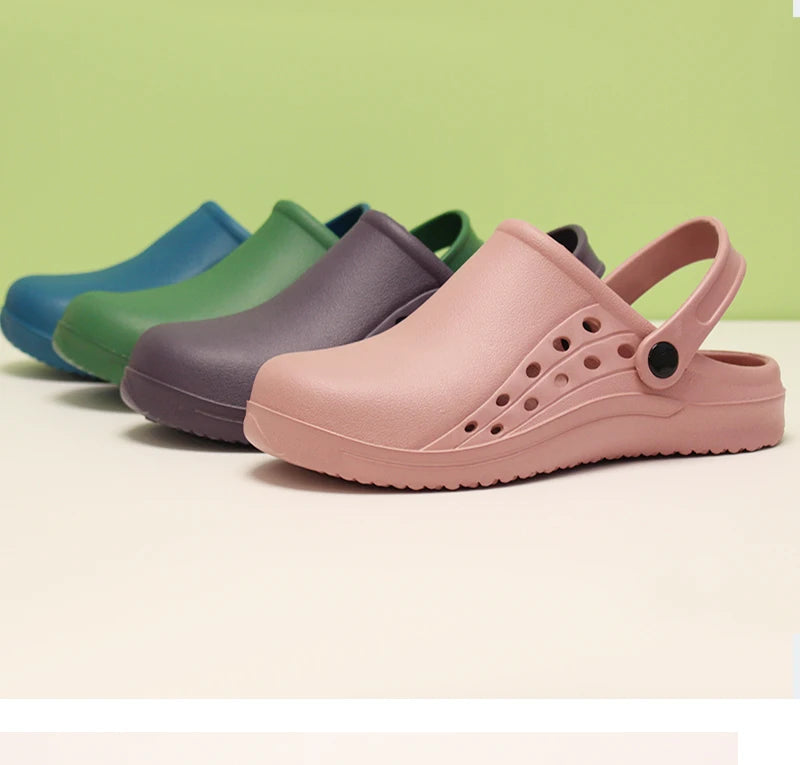 Non-slip Doctor Work Shoes Step-in Medical Clogs Premium Operating Room Shoes EVA Hospital Scrub Clogs Soft Dentist Vet Slippers