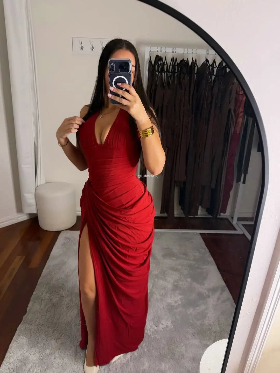 Sexy Solid Pleated Halter Dress Women Fashion Sleeveless Backless Waist-cinching Split Maxi Dresses 2026 Summer Lady Party Gowns