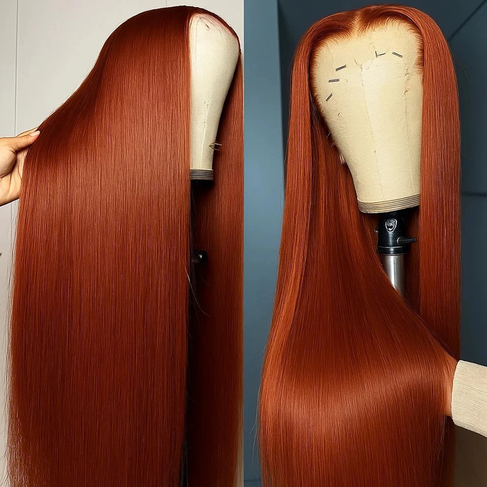 Ginger Orange Honey Blonde Lace Front Wig 13x4x1 Synthetic