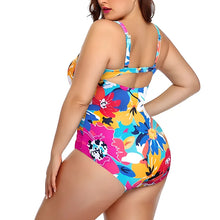 Plus Size Floral One Piece Swimsuit With Tummy Control