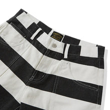 0802 Summer Shorts For Men Classic Vintage Stripe Cotton Casual Straight Mid-Waist Harajuku Street Male Pants Cargo Clothing
