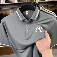 Designer Men's New Seamless Exquisite Print Polo Shirt Cool Short Sleeved Fashion Solid Color T-shirt Business Casual Men's Wear