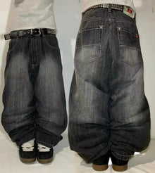 Y2K Fashion New American Oversize Print Washed Baggy Jeans Women Harajuku Hip Hop Popular Casual Joker Wide-leg Pants