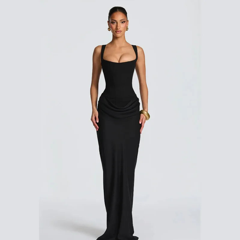 Women Green Ruched Elegant Satin Maxi Dress Mermaid One-shoulder Cutout Slim Fit Flowy Vestido 2026 Lady Summer Evening Vestidos