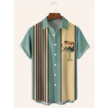 Men's Shirt 3D Printed Retro Fashion Top Short Sleeved Beach Sports Shirt Street Hawaiian Short Sleeved Shirt Men's Clothing