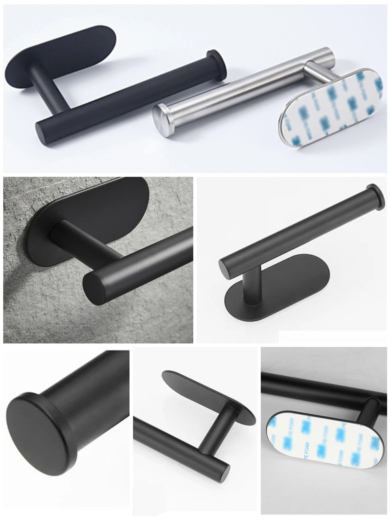 1~2PCS Toilet Paper Rack Bathroom Paper Towel Holder Adhesive Absorbent Paper Dispenser WC Kitchen Hardware Storage Accessories