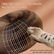 Ultimate indoor interactive mental and physical exercise cat toy, foldable cardboard scratching post