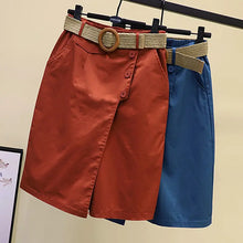 Pants Skirt for Women Shorts Summer Wide Leg Blue High Waist Straight-legged  Pockets Woman Short Black Korean Fashion Culotte