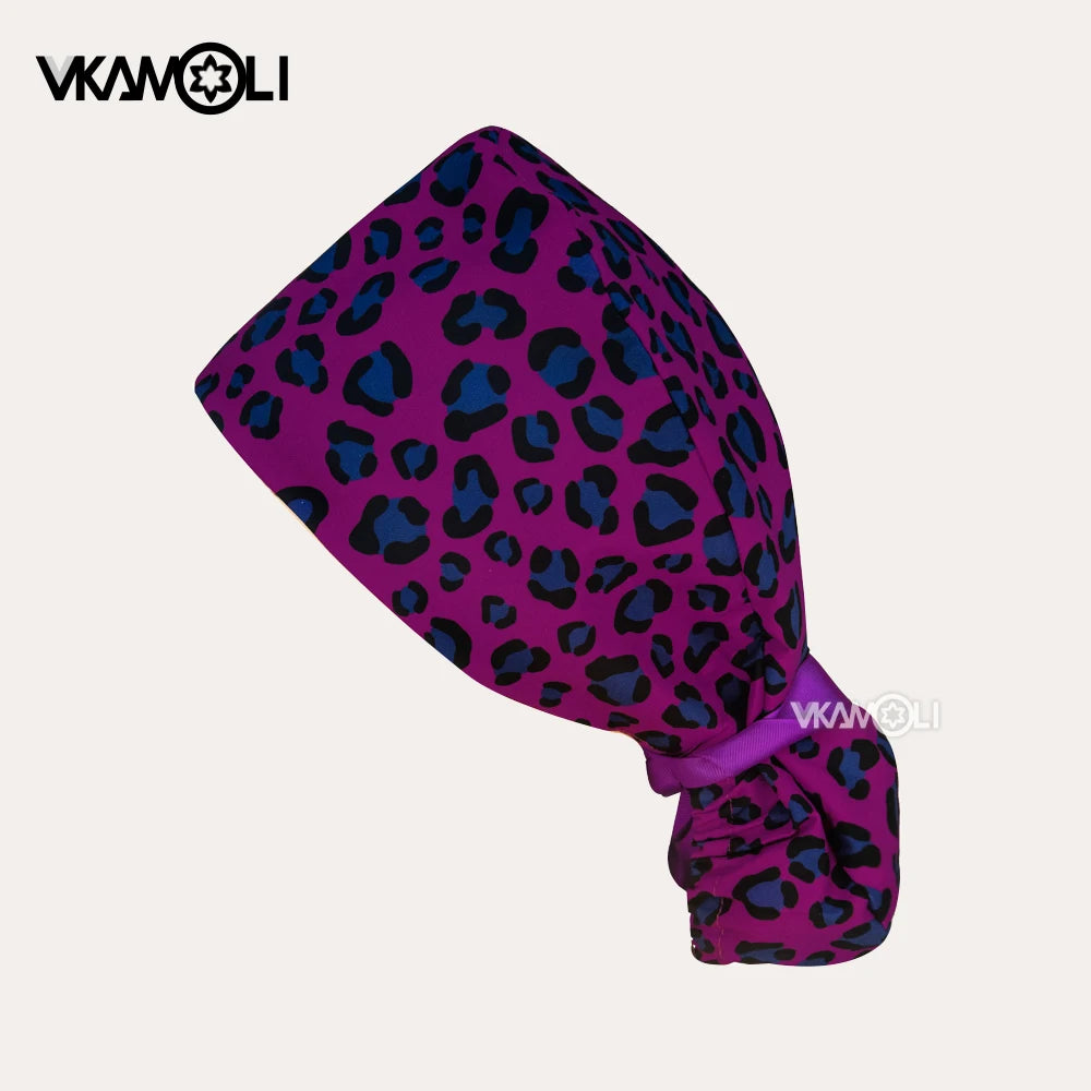Ribbon Ties Ponytail Hair Holder Nurse Scrub Caps Women Long Hair Ponytail Caps