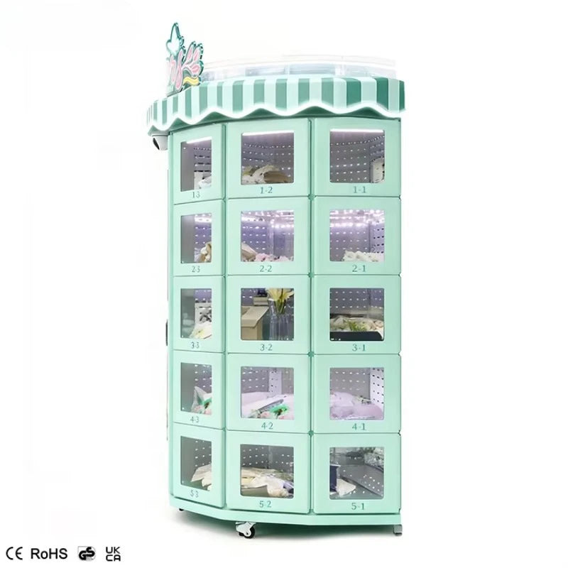 Customize Supplier Factory 30-grid Flower Cabinet Outdoor Fresh Floral Flower Bouquet Vending Machine with 32-inch Touch Screen