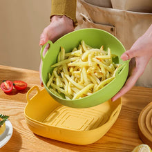 New Silicone Air Fryers Oven Baking Tray Basket Reusable Airfryer Pan Liner Mold Pizza Mat Replacement Grill Pan Accessories