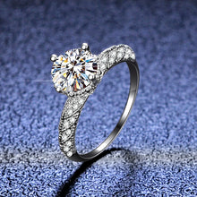 Angel's Wing Ring 1ct Moissanite PT950 Platinum - 1ct moissanite, angel wing motif, holiday vibe jewelry