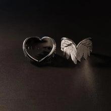 Retro Angel Wings Ring For Women Silver Color Punk Gothic Adjustable Open Ring Jewelry Unisex Accessories Gifts Wholesale