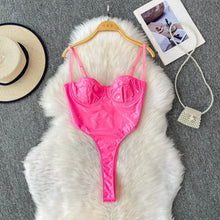 Chic Off Shoulder PU split basics Camis Fashion Fairy Tank Top Women Summer Crop Top  Bodysuits Hotsweet Streetwear