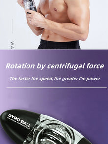 Autostart Gyro Power Ball with Color LED Light Hand Strengthener Wrist Exerciser for Grip Strength Muscle Relaxation Gyroscope