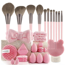 33pcs beauty set makeup kit  large and small beauty sponges for flawless makeup application and removal of makeup full set