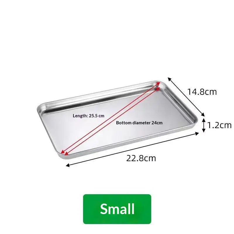 ☭Rectangular Stainless Steel Baking Sheets - Professional Oven Safe Trays for Cooking, Baking and Meal Prep
