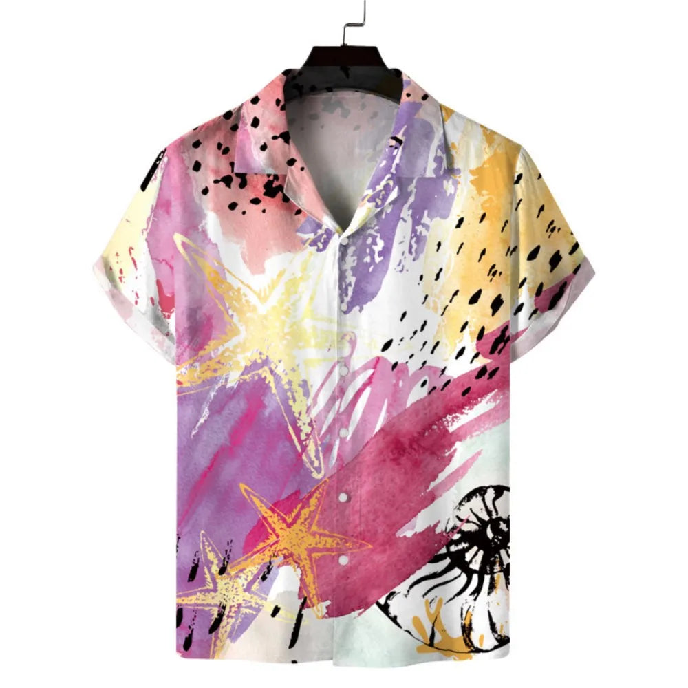 2026 Casual Men's Shirts Shirts For Man Loose Menswear Clothing All-match Printed Short Sleeves Holiday Vacation Daily Beachwear