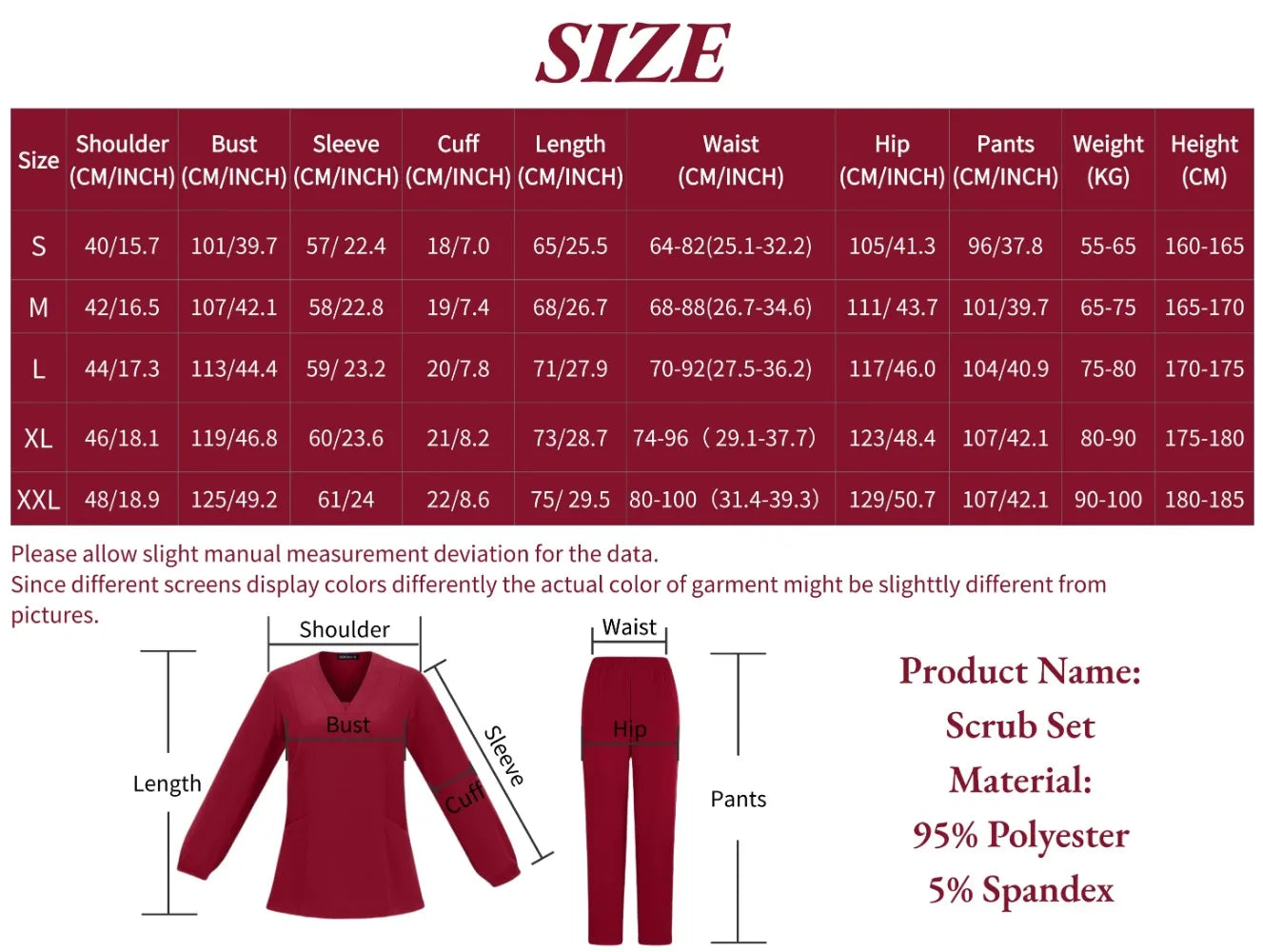 New Scrubs Nurse Uniforms Long Sleeve V-neck Top+Straight Pants Women Multicolor Nursing Scrubs Set Pet Doctor Medical Workwear