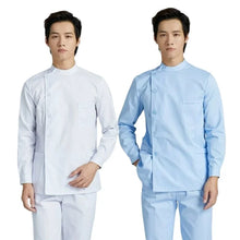 Men Medical Coat Doctor Dentist Medical Uniform Stand Up Collar Nurse Tops Male Oral Beauty Salon Nursing Care Workwear Jacket