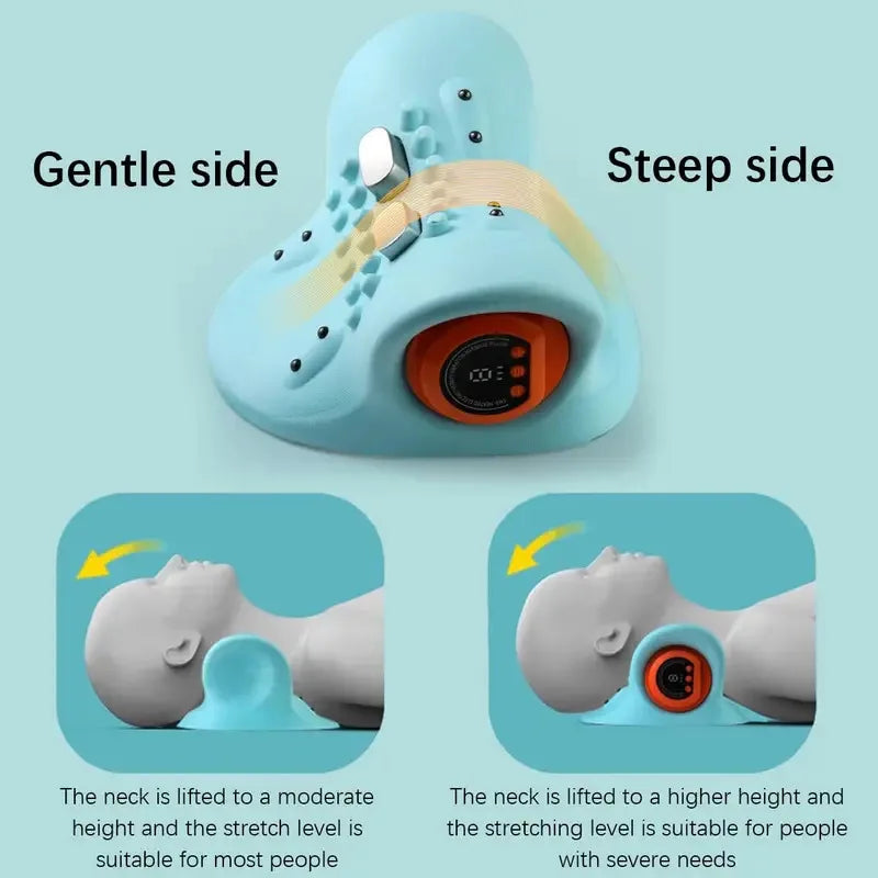 1PCS neck massager, finger pressure neck massager, with electric shoulder and neck massage, massage pillow neck, back, shoulder