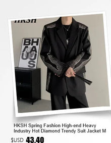 HKSH Summer New Men's Tide Y2K Original Design High Street cotton Fashion Punk Dark Casual Loose Cropped Pants Shorts Ins HK5611