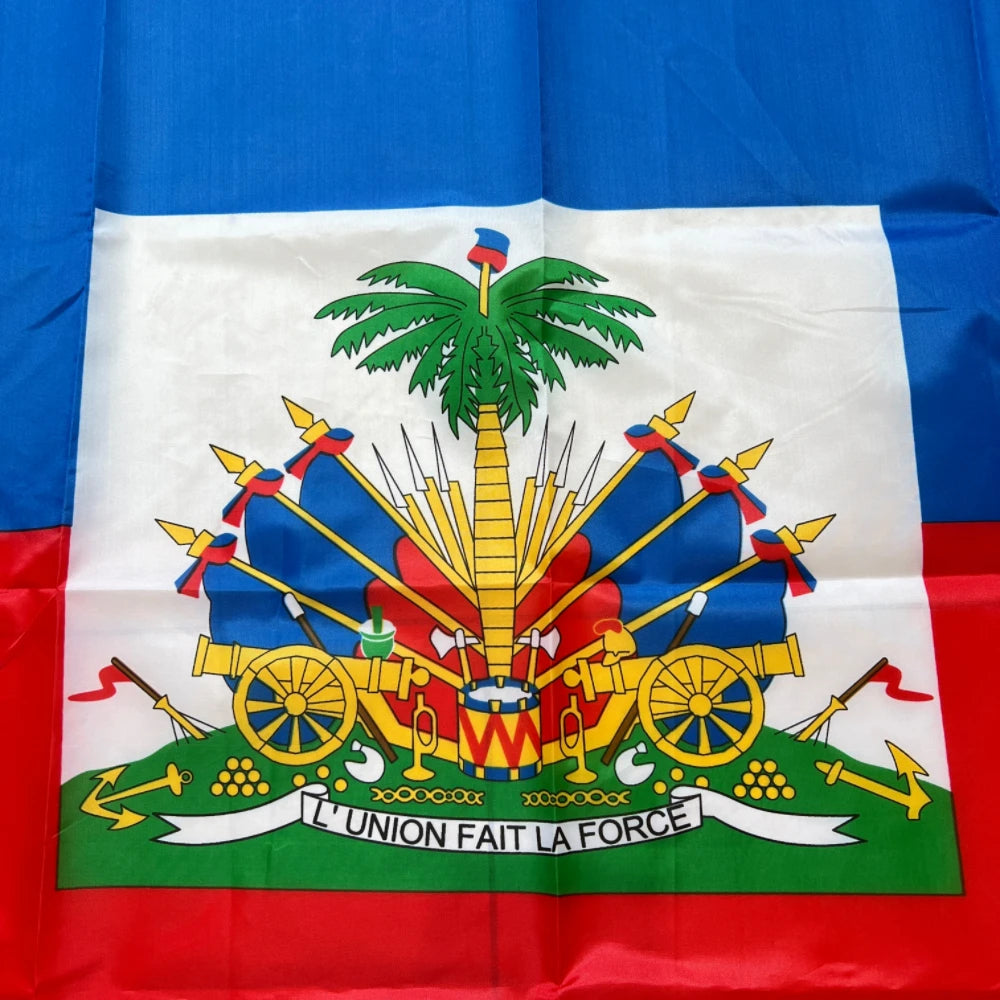 Haiti flag 90x150cmAyiti Ht Haiti Flag Hanging polyester decorated flag blue red print Haitian flag sports banners
