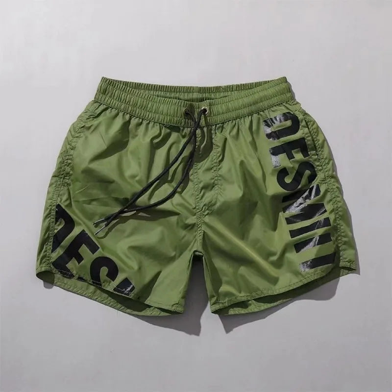 2025 Summer Light Loose Three-point Sports Men's Breathable Quick-drying Swimming Beach Shorts Fitness Leisure Versatile Chic