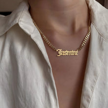 Handmade Custom Old English Letter Necklace, Personalized Stainless Steel Jewelry, Perfect Gift for Anniversaries, Weddings