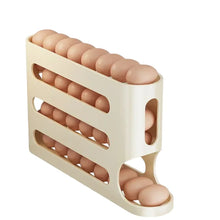 Porte-œufs pour réfrigérateur - gain de place, grande capacité, support à œufs antidérapant à dessus ouvert, distributeur à roulement pour la maison et les dortoirs