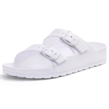 Evshine Women's Summer Orthopedic Sandals Comfy Arch Support Beach Slippers wirh Adjustable Buckle Soft Bottom EVA House Slides