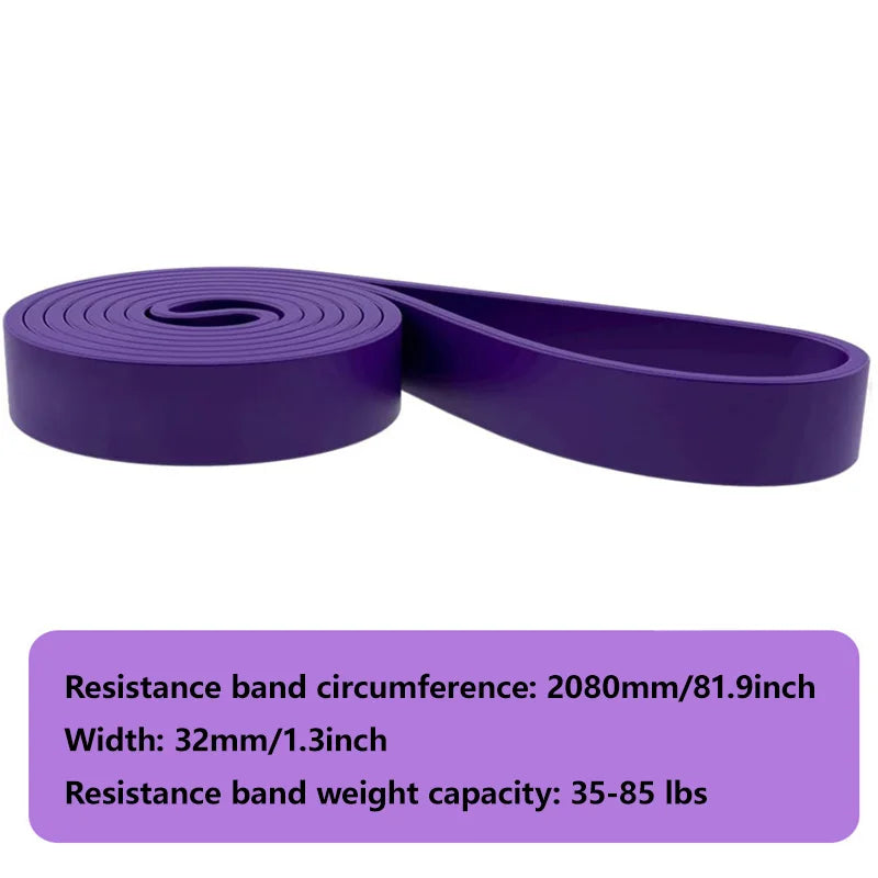 New 1Pcs Tough Latex Resistance Band Elastic Exercise Strength Pull-Ups Auxiliary Band Fitness Equipment Strengthening Train