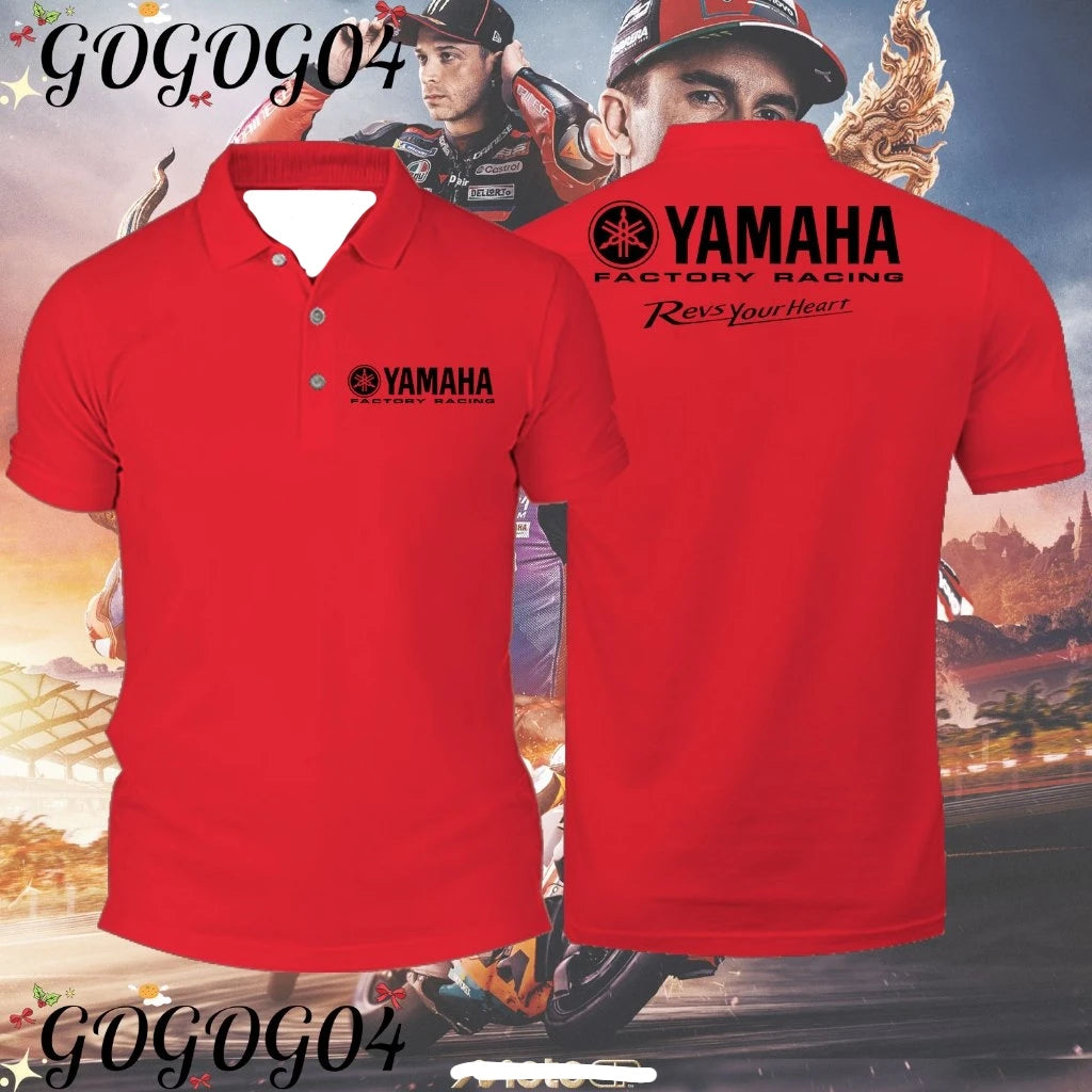 YAMAHA Motorcycle Racing Team Polo Shirt Exclusive Racing Version MXGP Off-Road Riding Short Sleeve Venue Uniform Work Shirt