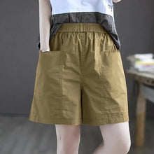 100 Percent Cotton Women Shorts High Waist Pockets Gym Yoga