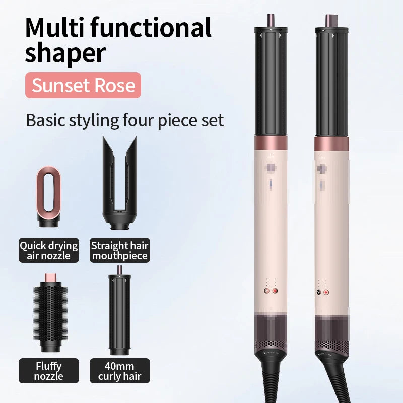1700W 6 in 1 Hot Air Hair Styler150000RPM Auto-Curling BarrelStraightening BrushNegative Ion Fast Dry Nozzle Hair Dryer 110V/220
