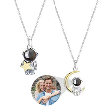Personalized Photo Projection Necklace Custom Picture Astronaut Star Moon Necklace Customized Birthday Memorial Gifts for Women