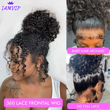 36 Inch Invisi Strap 360 Hd Full Lace Curly Water Wave Human Hair Wig 250 Density Pre Plucked Pre Cut Wear And Go Glueless Wigs