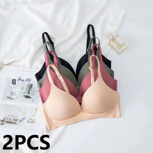 FallSweet 2PCS/set Seamless Push Up Bra for Women Wireless Bralette 3/4 Cup Soft Comfortable Underwear Sexy Female Lingerie